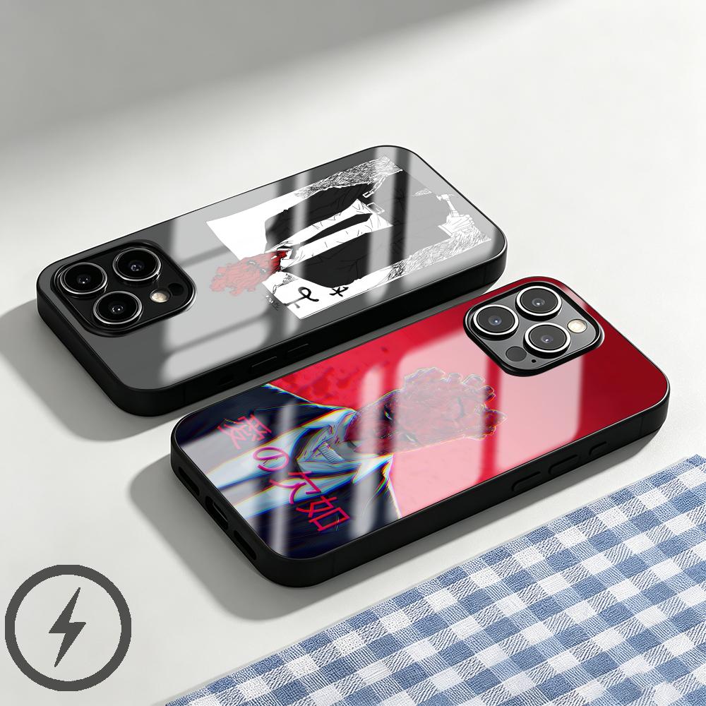 Mini Pc Case - جراب هاتف أنمي دوروهيدورو زجاجي مغناطيسي