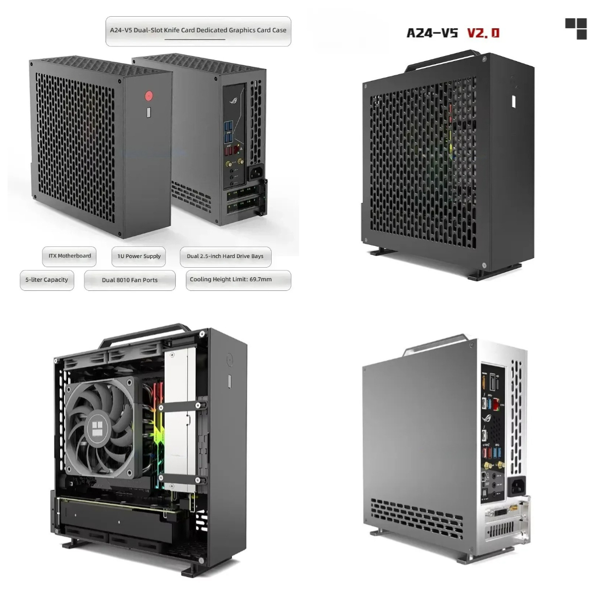 مزود طاقة 5 لتر ميني A24-V5 2. - مراجعة Pc Chassis وسعره